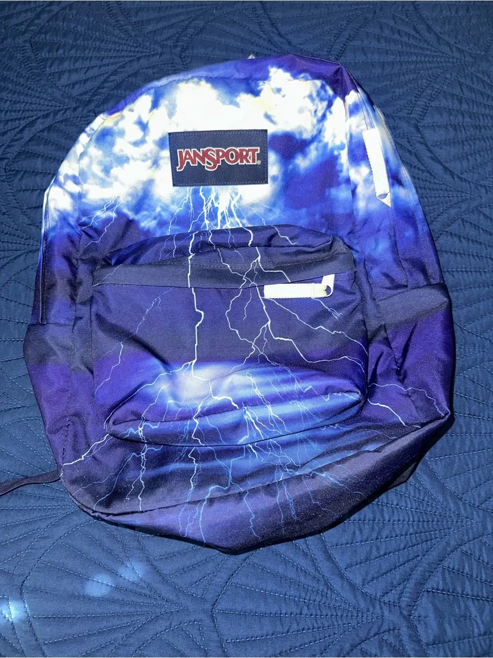 Jansport Blue Lightning Print Backpack